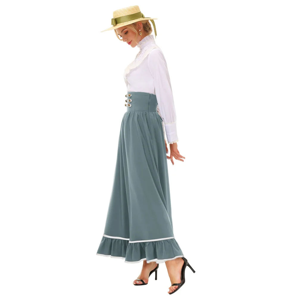 Gonna Maxi Lunga Donna, Vita Elastica, Ampia Linea A, Stampata A Strisce E Motivi, Taglie S-3XL