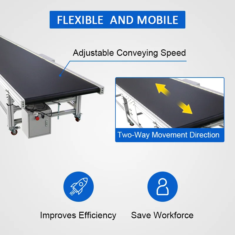 BIFA OEM Conveyer Belt Cinta Transportadora Transport Band PVC PU PP Portable Belt Conveyor Machine