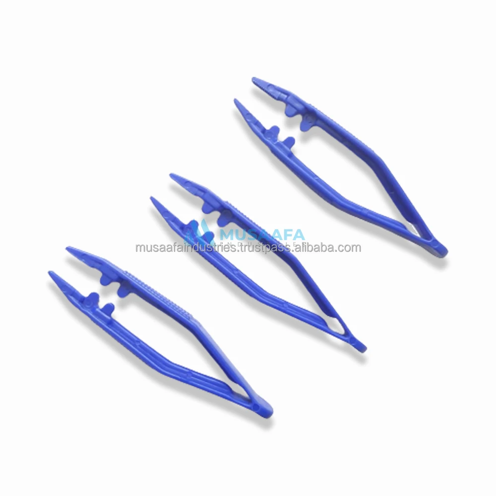 Wholesale First Aid Plastic Tweezer Forceps High Quality Disposable