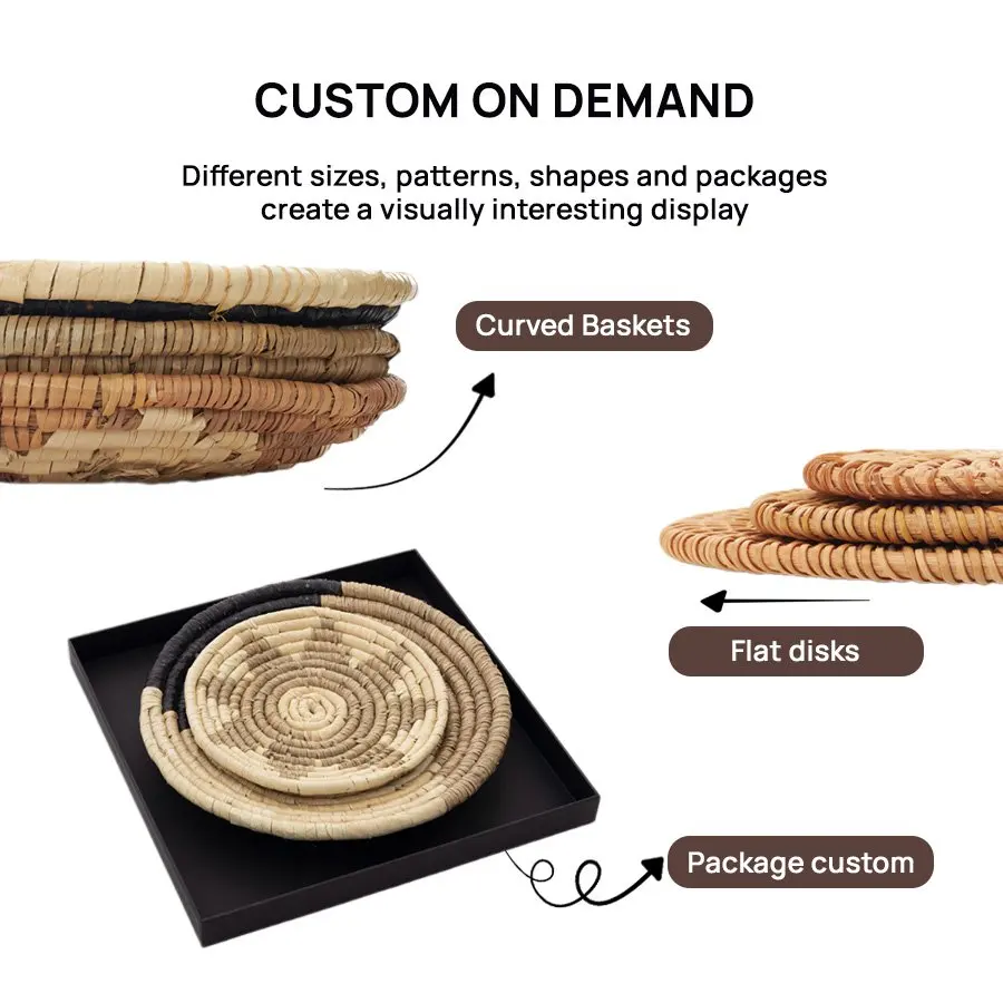 2024 Best Selling Bohemian Style Seagrass Wall Hangings Natural Antique