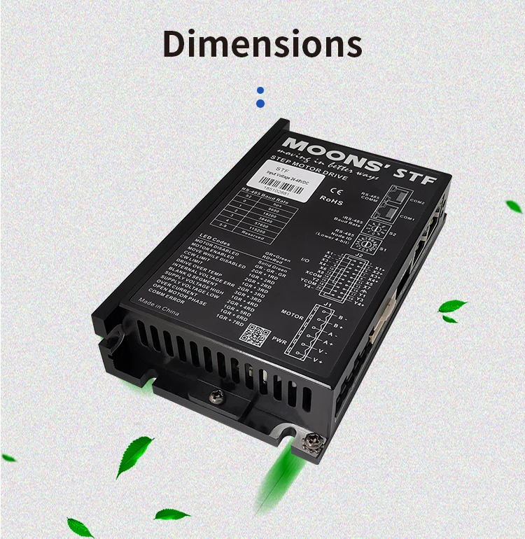 MOONS STF Series Bus Controlled 2-Phase 24V Stepper Motor Drivers