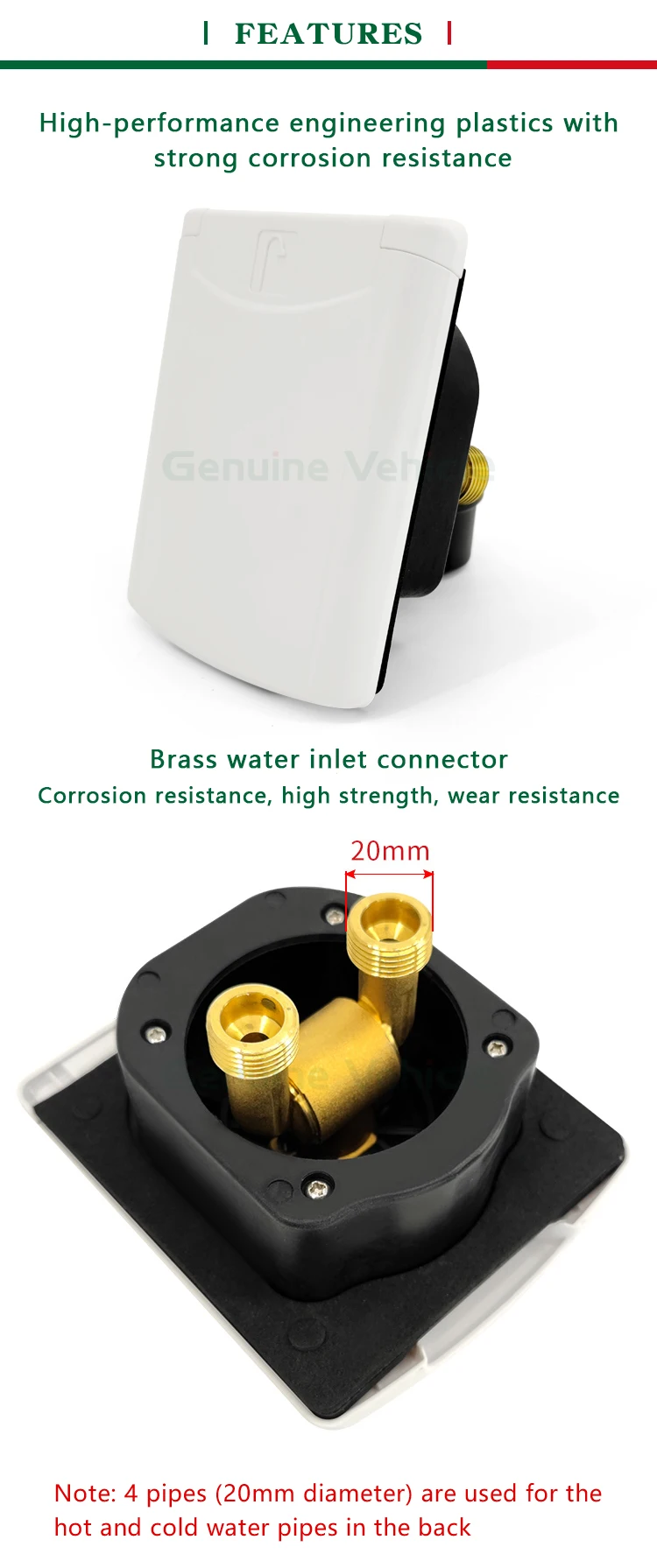 Genuine Vehicle Rv Shower Box Motorhome Accessories External Shower For