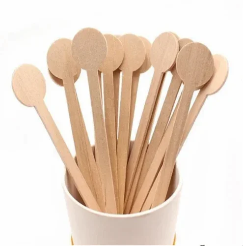 Классическая традиционная деревянная одноразовая мешалка для монет