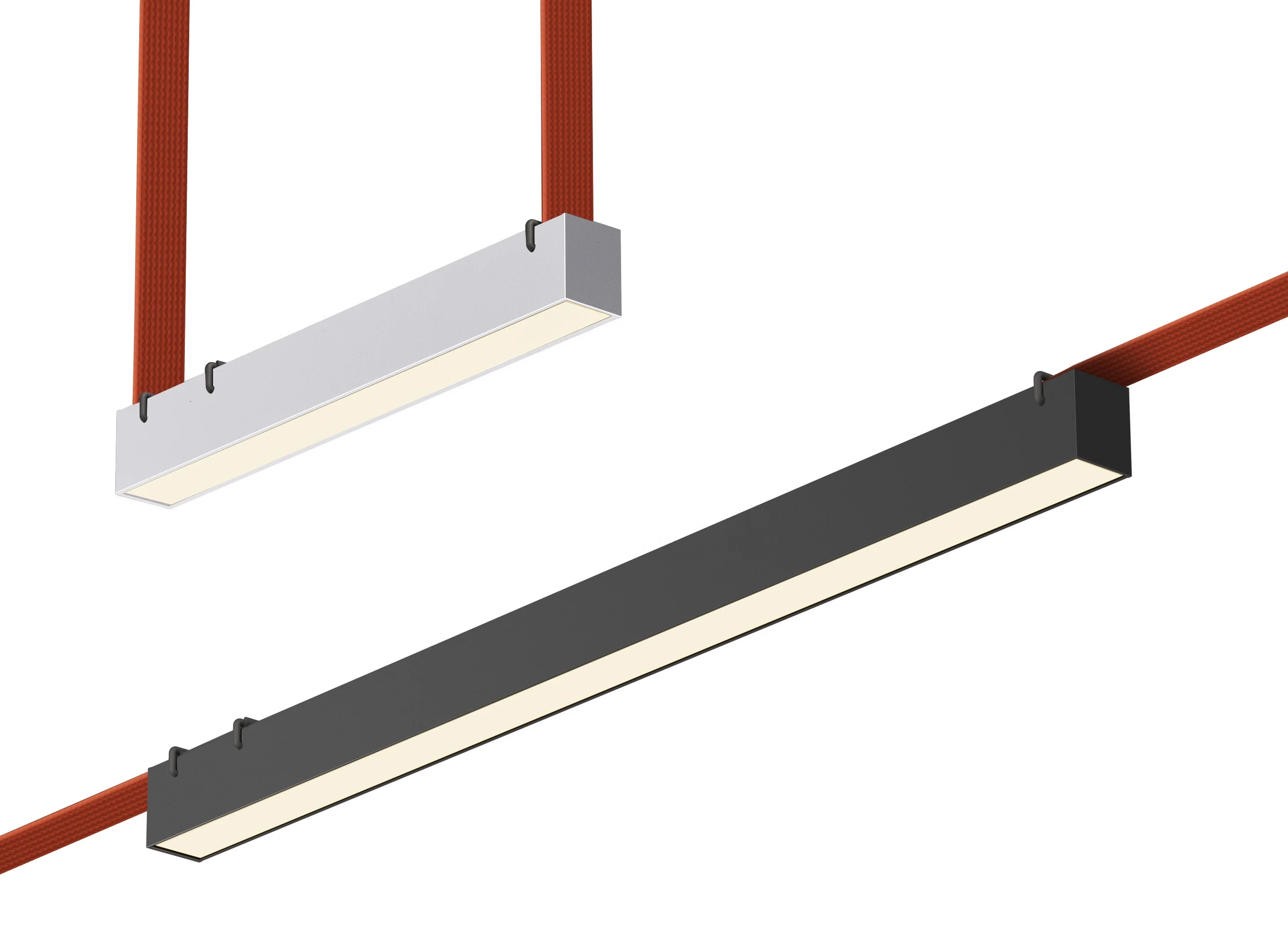 LED Track Light Linear With Diffuser 24W DC48V 4000K Black Textile Track Light System New Modern Woven Magnetic Belt Lighting