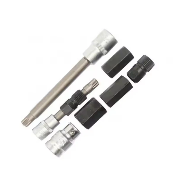 Auto Alternator Decoupler Pulley Tool Combined Socket Bits Set Kit