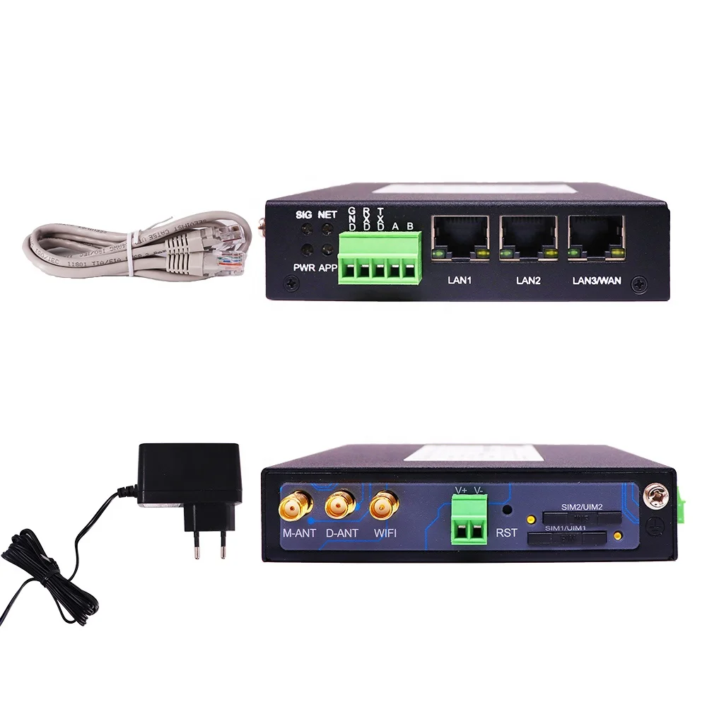 M2M Industrial Cellular Router 3 Lan 4G 5G Dual SIM Card Industrial Cellular 4G LTE Route