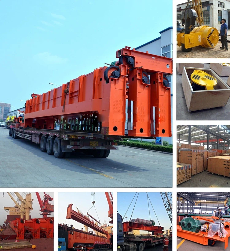 Granite and Marble Stone Hoisting Used Electric Winch Trolley Door Crane Box Type Double Girder Gantry Crane