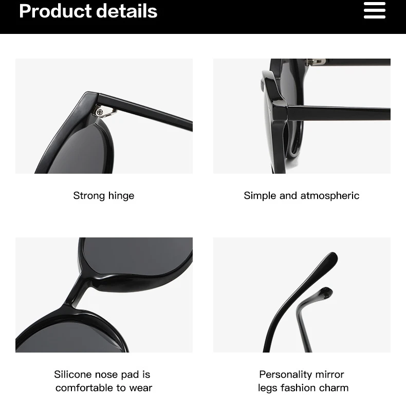 Polarized Designer Unisex Sunglasses With Stylish Grey Frames_voghion.com