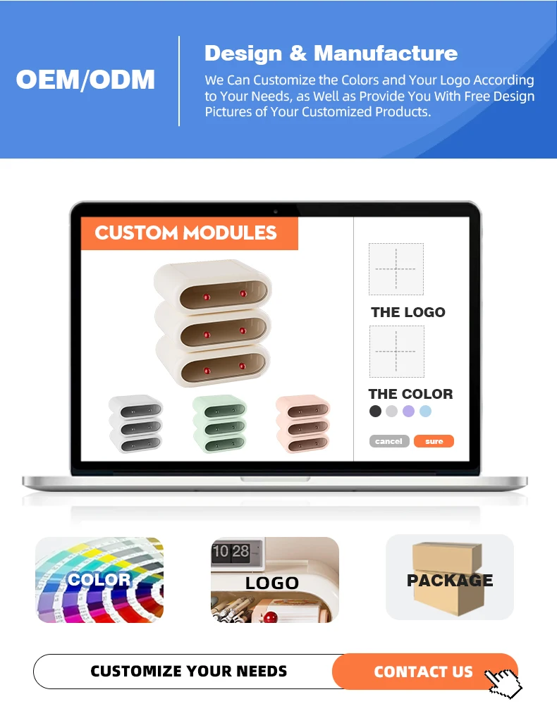 3 tier desk storage box home office storage box-6