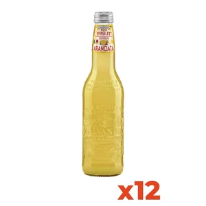 Galvanina Italian Organic Orange Soda Premium Quality 355ml Glass Bottles 12 Pack for Home Use