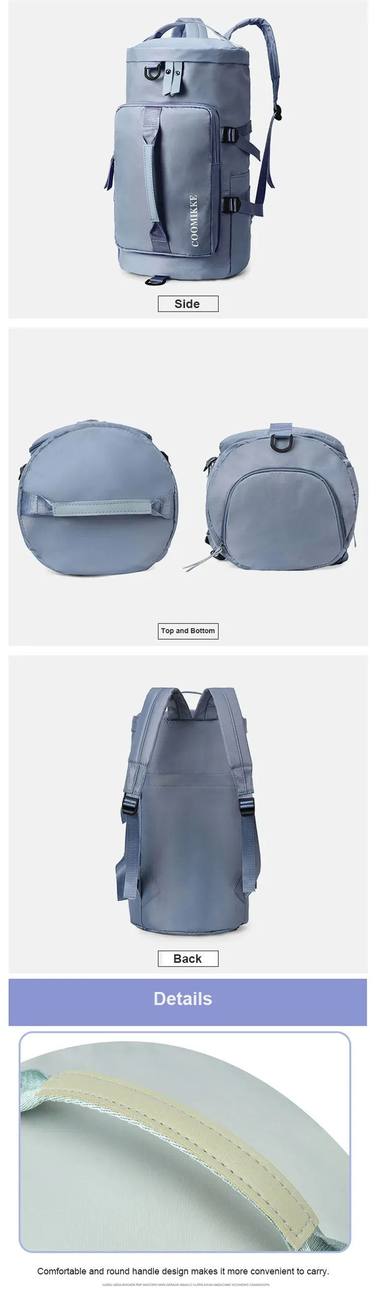 Large Capacity Travel Bag Waterproof Sport Gym Travel Duffel Bag With Shoe Compartment Luggage