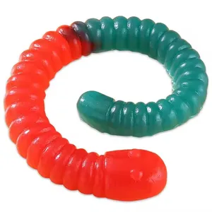 Earthworm Gummy Candy Gift Box Hard Fruit Flavored Candy with Sweet & Cartoon Pattern for Birthday & Halloween Gift