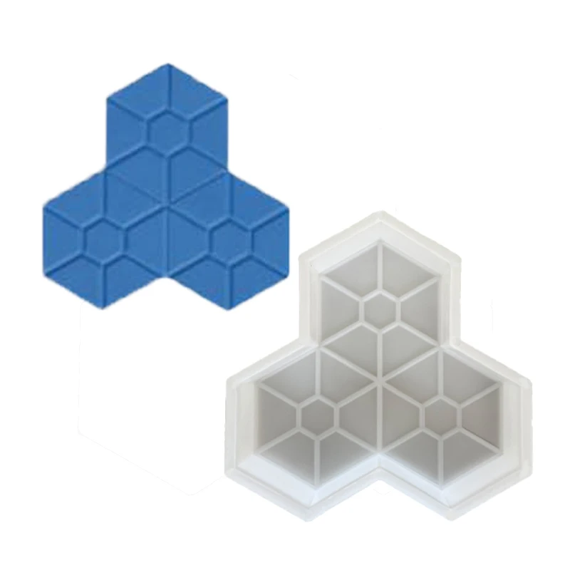 Hexagonal Maple Leaf Paving Mould, Used for Garden Paving, Deck Floor Tile, Lawn Stepping Stone Concrete Moulding