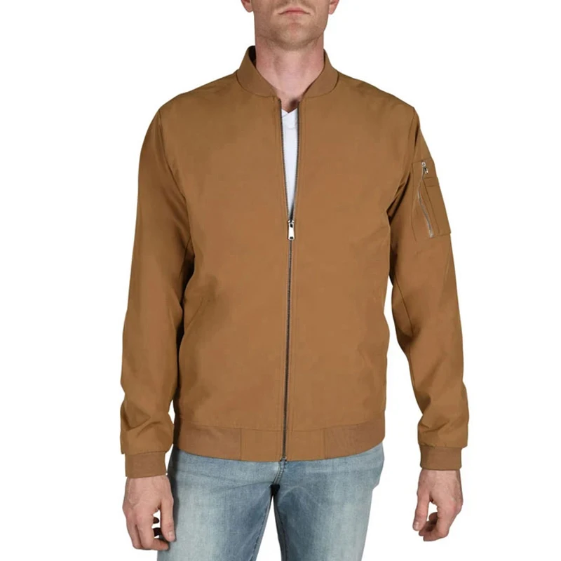 Simple Style Full Zipper Bomber Jacket Best Selling Men Wear Wholesale