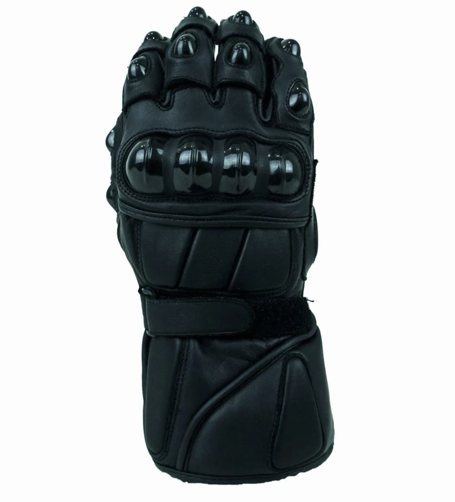 Кожаные мотоциклетные защитные перчатки горячая Распродажа классические синие Черные кожаные дышащие для гонок