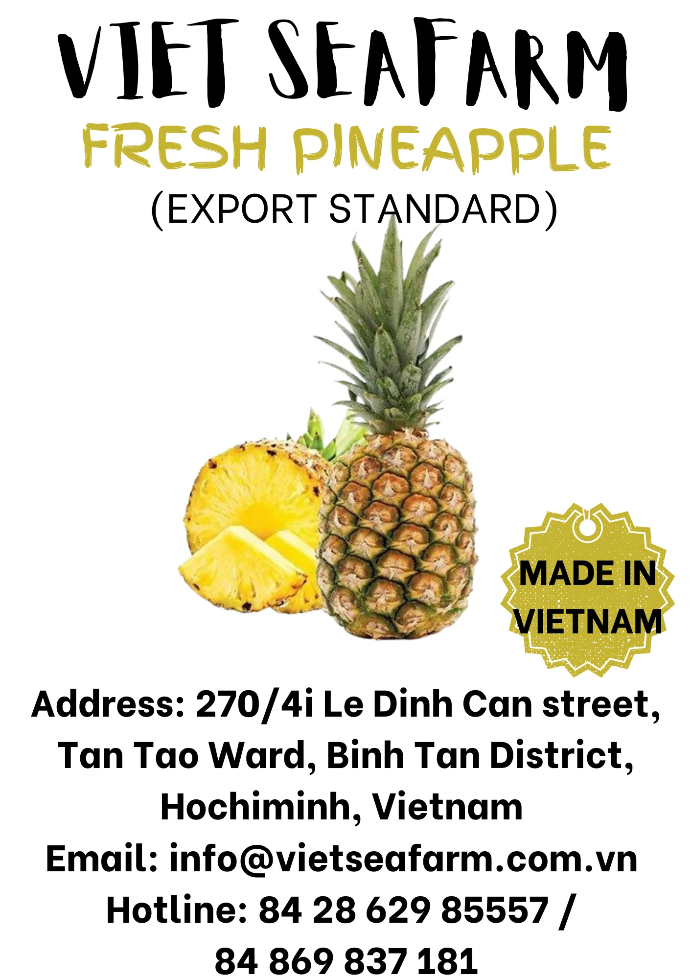 Fresh Pineapple Best Quality 100 Natural And Origin Best Price For
