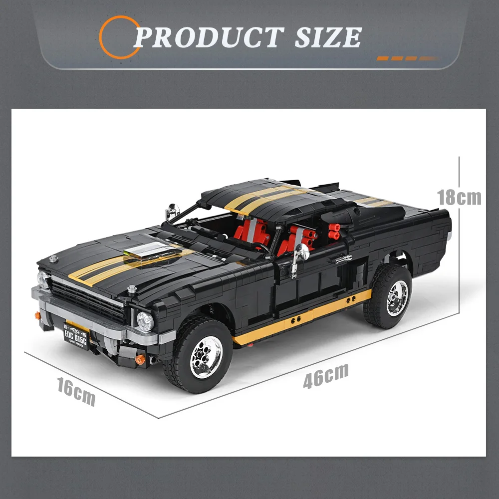 Sport Car Building Blocks Set 110 Simulation Racing Model Muscle Car