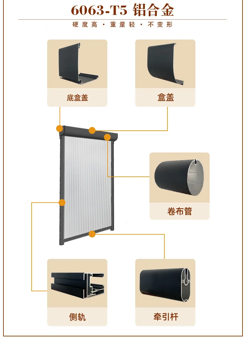 Outdoor Remote Control Waterproof Electric Motorized Roller Patio Blinds Shades Shutters