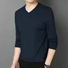 Navy V-neck long sleeves