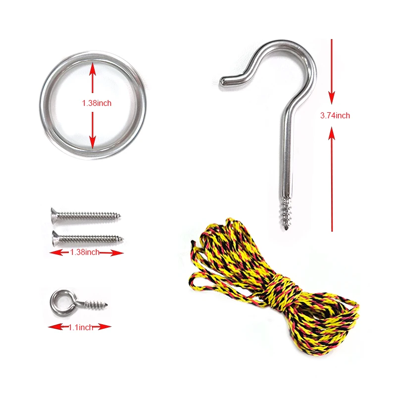 Stainless Steel 304 Hook And Ring Swing Diy Kit Heavy Duty Hardware