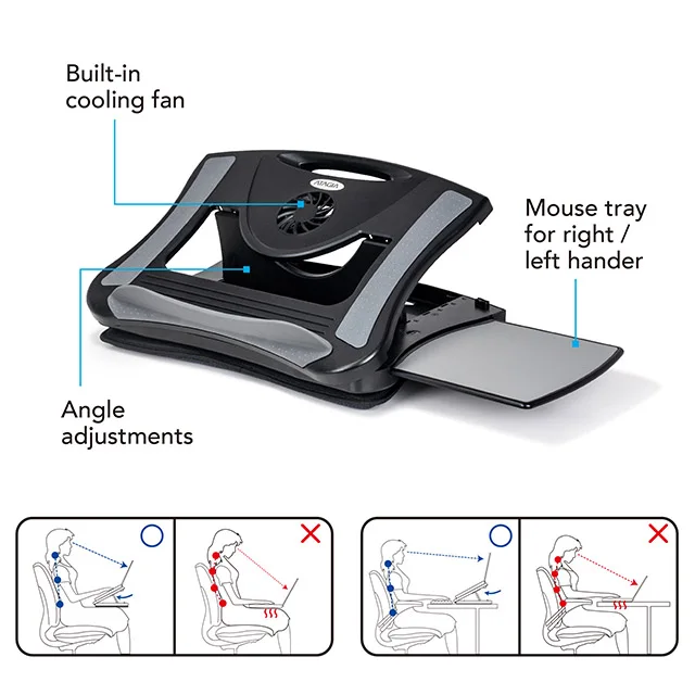 Portable Sponge Cushion Multiple Function Laptop Riser USB Cooling Fan