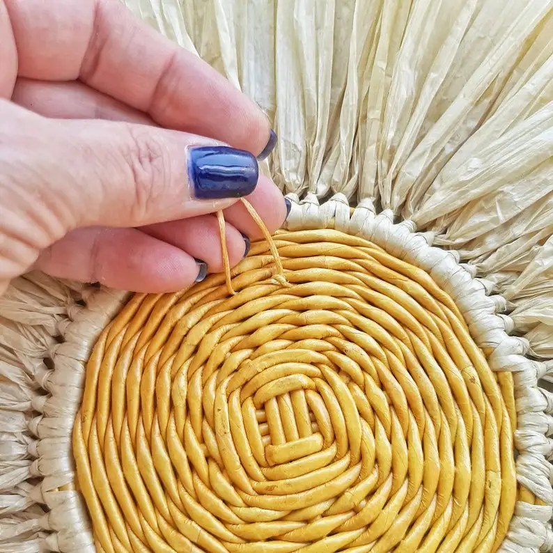 Best Choice Natural Woven Rattan Boho Sun Wall Decor Set Of 2 Wall