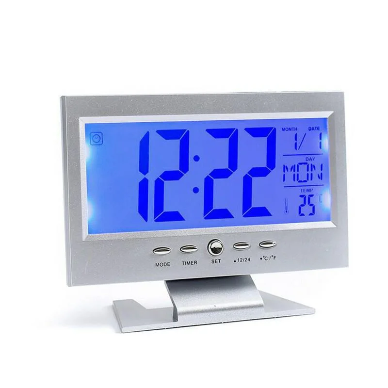 World Time Creative Large Screen Modern Large Digital Desk Alarm Clock With LCD LED Backlight Snooze