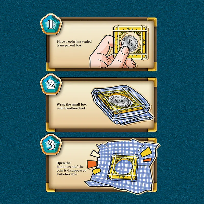 Профессиональная детская Магическая монета сценический реквизит для иллюзий с крупным планом из пластика