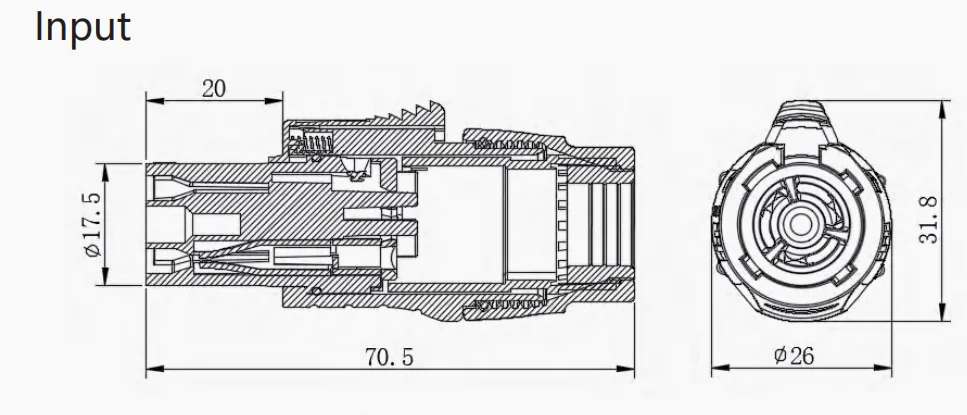 New Upgraded Ip65 Outdoor Input Port Powercon Connection Audio Video 3 Pin Power Connector Male