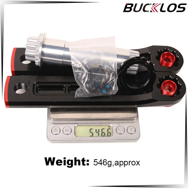 BUCKLOS 170mm Crank Arm Set Spindle 29mm Single and Double Chainring Aluminum Alloy Bicycle