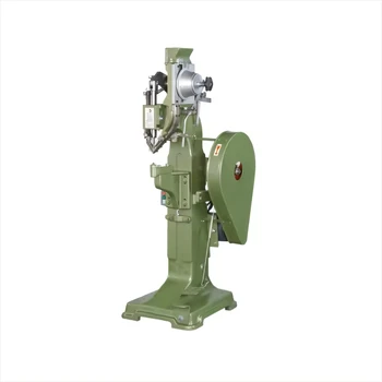 Hydraulic semi-automatic riveting machine is used for chair leather case bracket, wheel shoes, hats and clothing