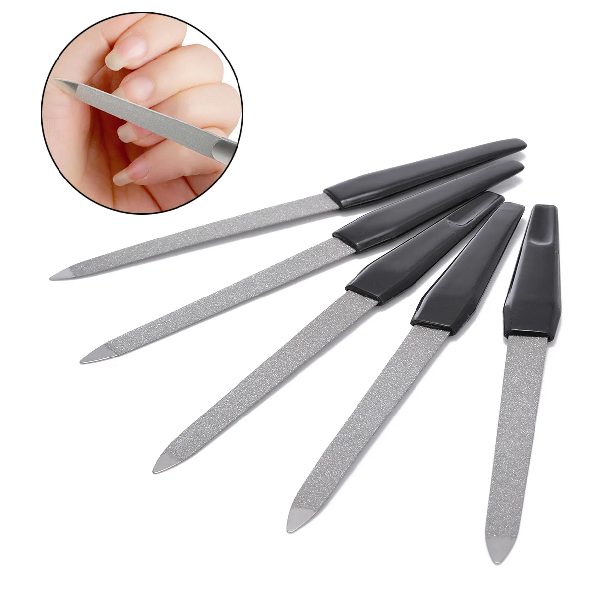 Professional Stainless Steel Fingernail Blacks File Factory Wholesale