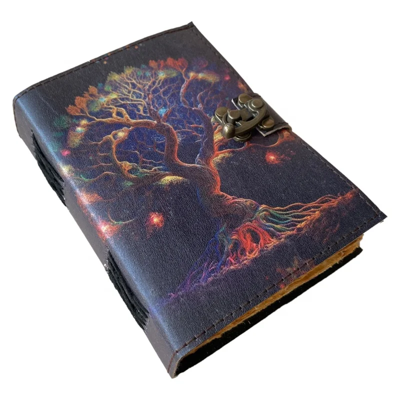 Tree of Life Vintage Leather Printed Journal Deckle Art Paper Handmade ...
