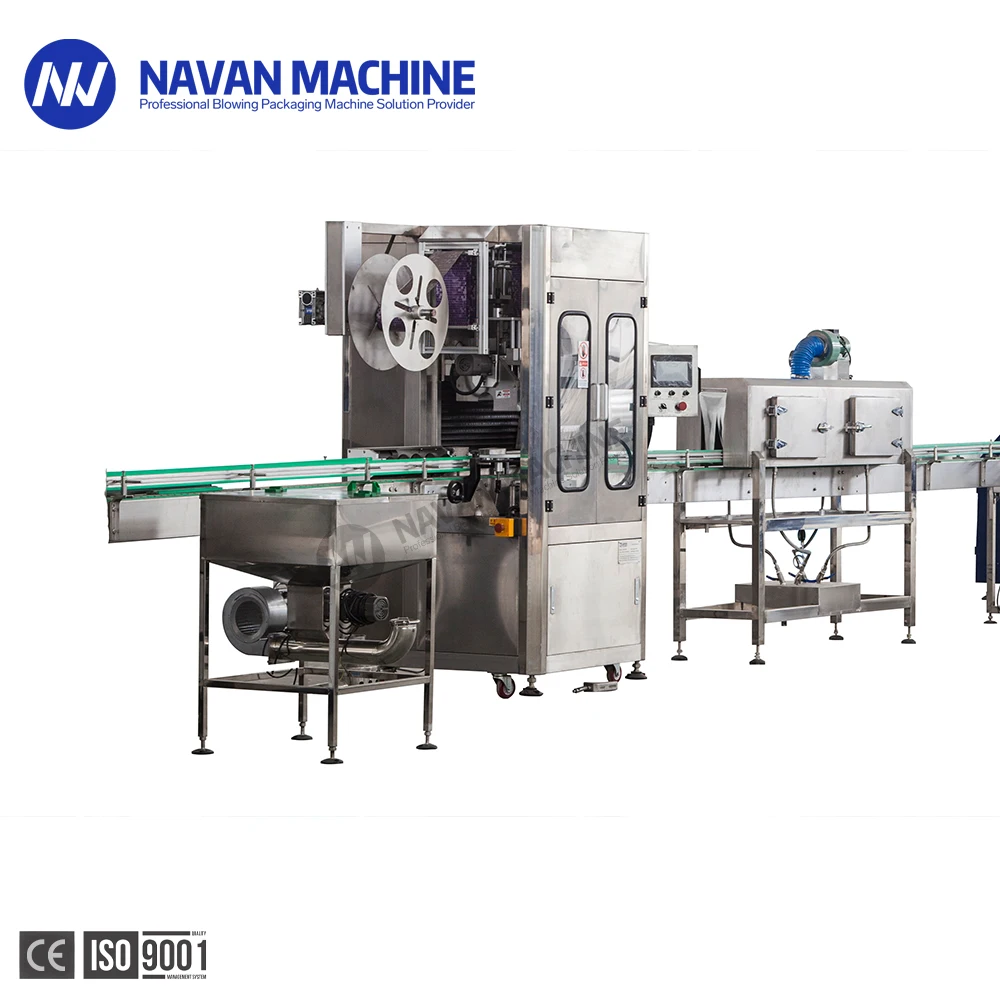 NAVAN Flexible Application Bottle Stand-up Automatic Bottle Shrink Sleeve Labeling Machine
