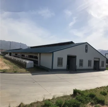Modern Farmhouse-Style Cow Shed Steel Structure Space for  Cattle House Design Application