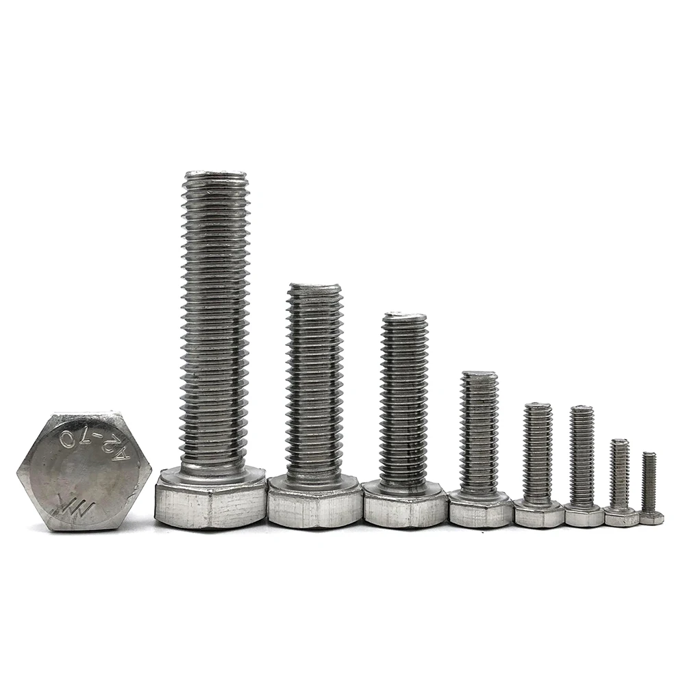 304 10Mm Hex Bolt Outer M4 Allen Bolts Din933 Gb5783 A2 Ss304 Stainless Steel Hex Screw Bolt
