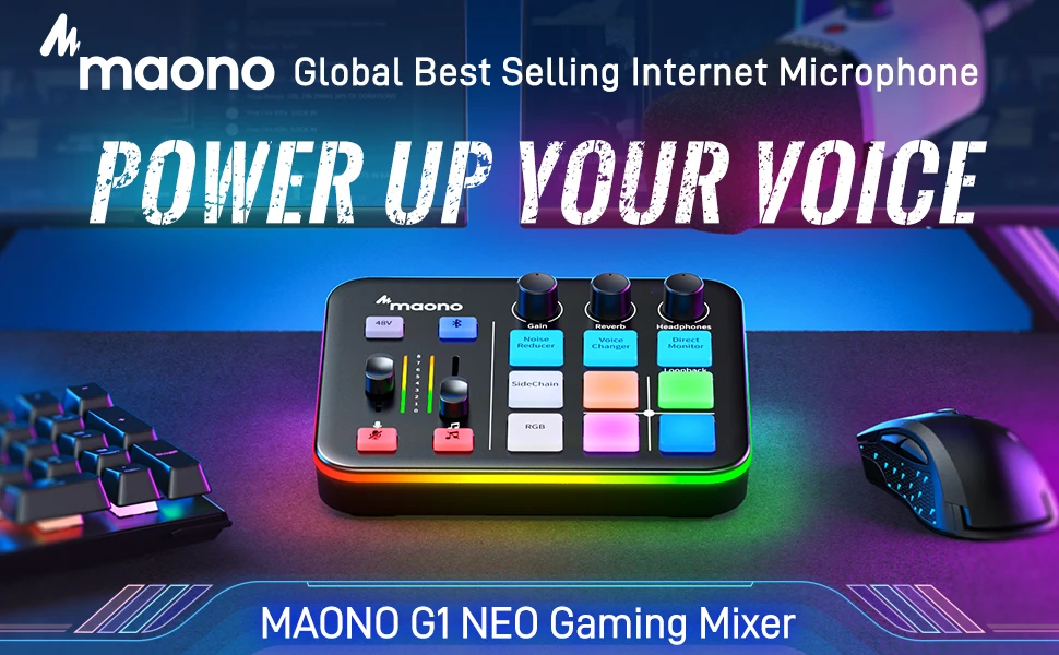 Maono G1NEOゲーミングオーディオミキサーライブストリーミング