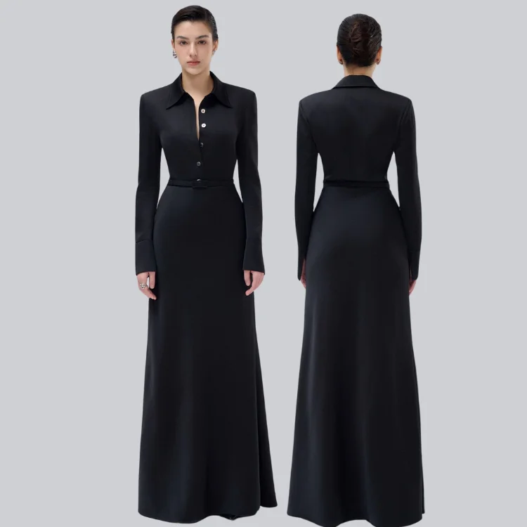Hot Sale Formal Dress For Women AUDREY DAY DRESS With Narrow Point Collar  Good-Quality Material Luxury Women's Clothing| Alibaba.com