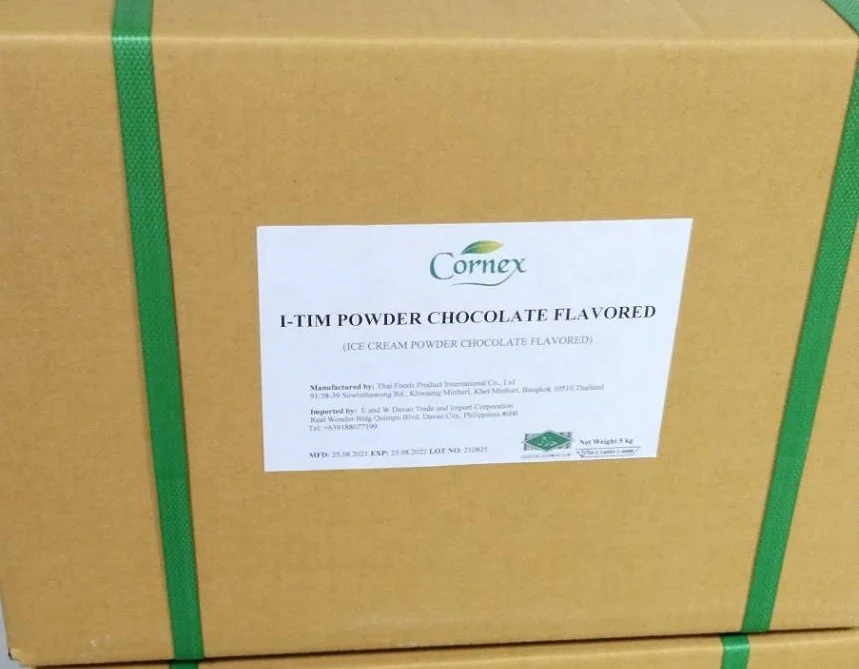 Высококачественный порошок мороженого Jelato 15 кг в коробке по-разному приправленный добавками чайного шоколада из Тайана