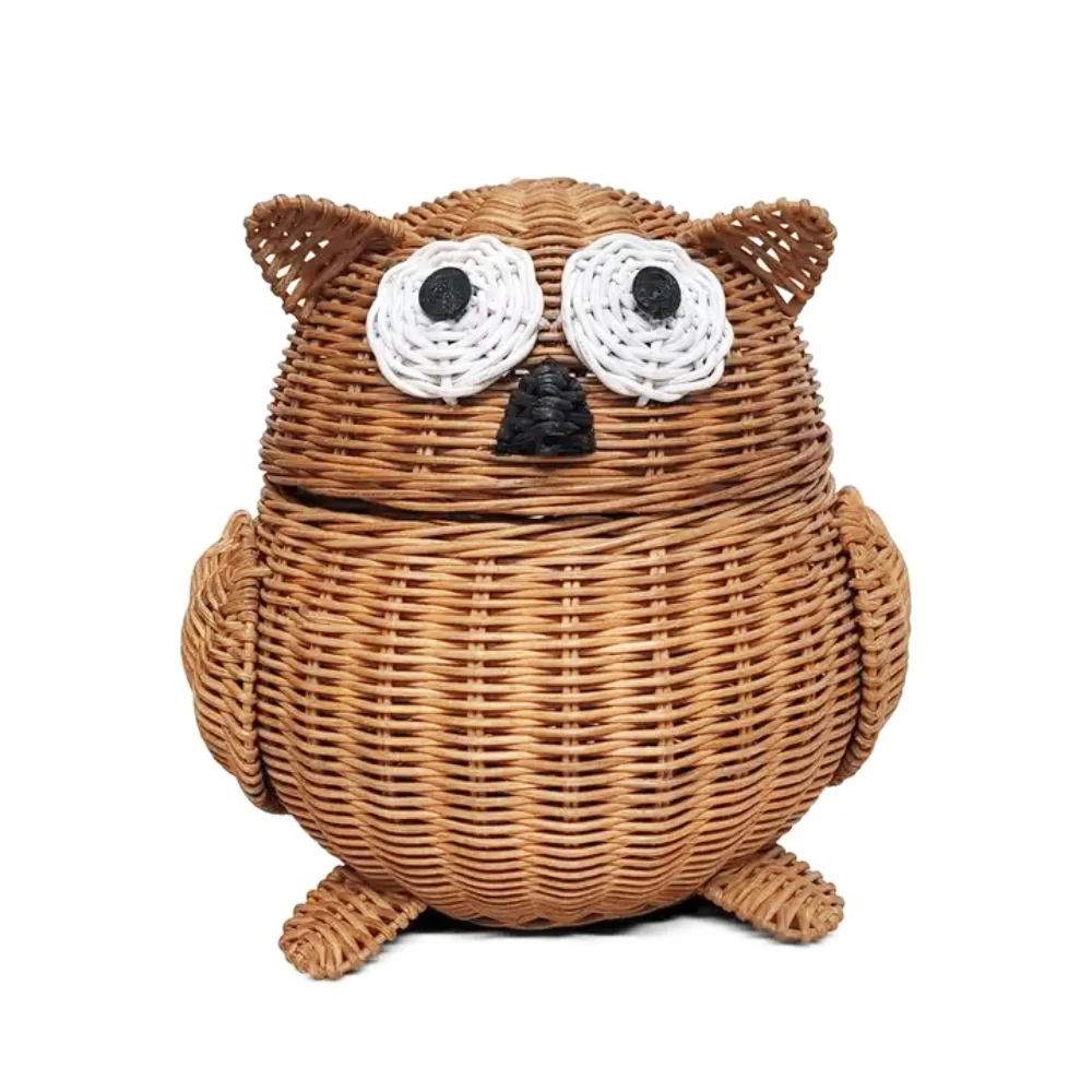 Cuties Rattan Animal Shape Basket For Children Toy For Kid Decorative