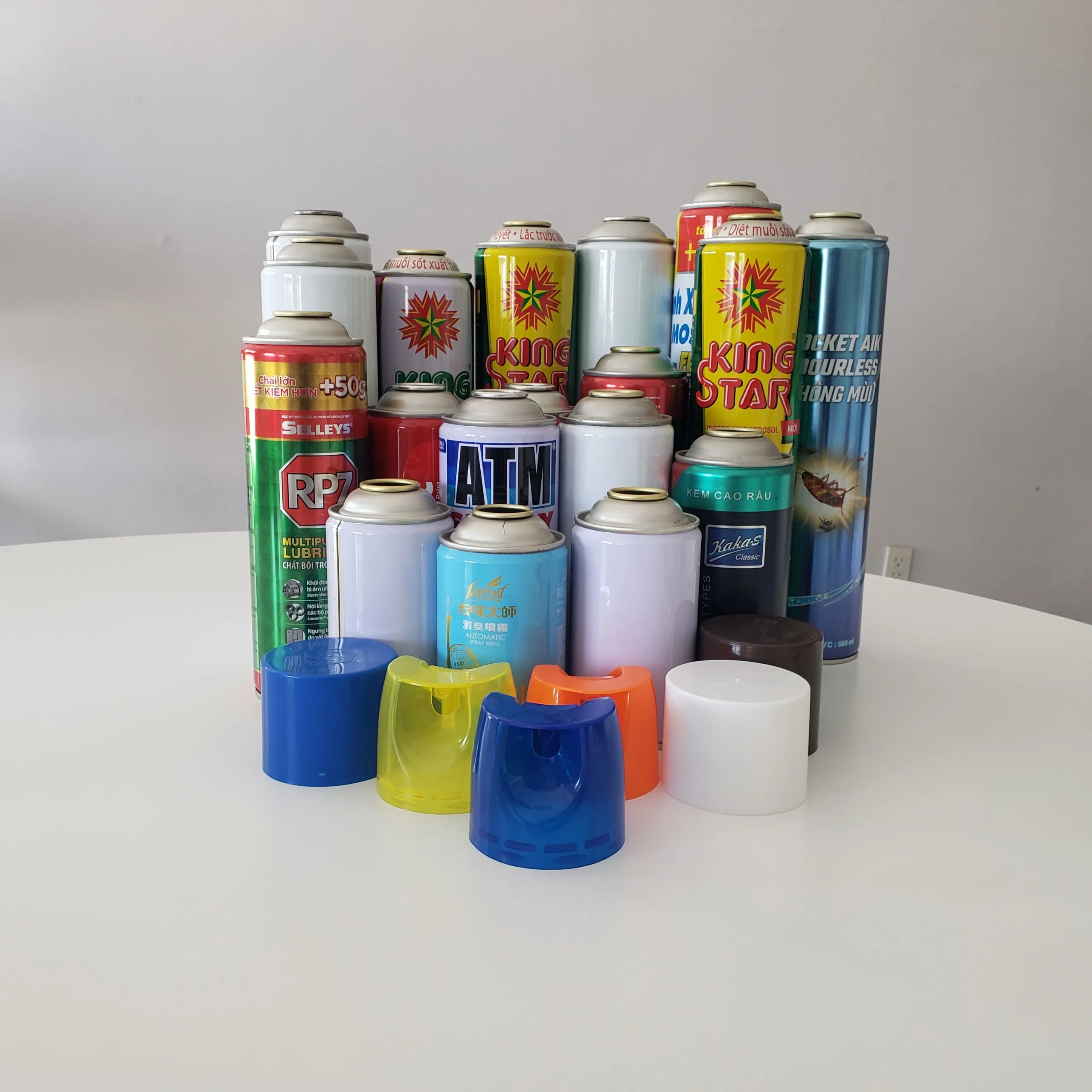Full Set Customize Logo Printing CMYK and Spot Color for Aerosol Spray Paint Cans for From Vietnam