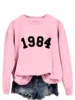 Pink sweatshirt (black font)