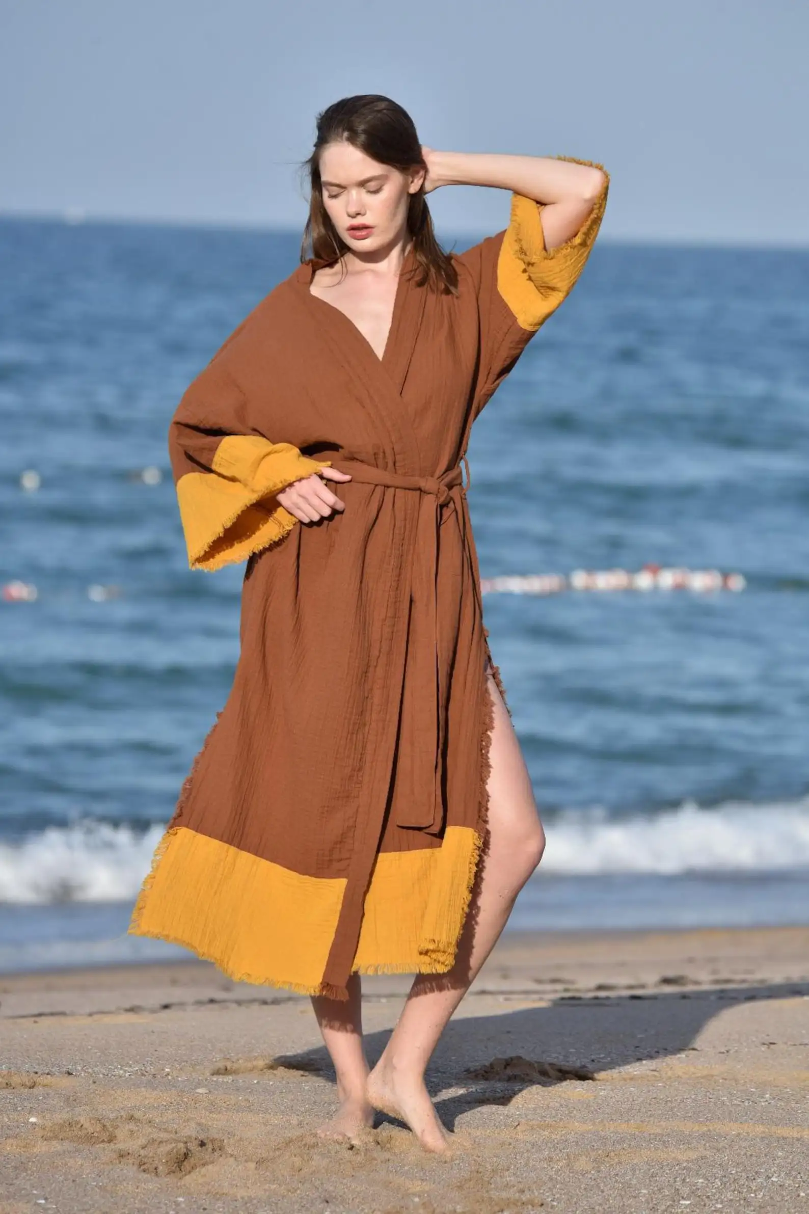 High Boho Vintage Casual Sexy Elegant Party Formal Maxi Midi Summer Muslim Dress Linen Cotton Pleated Lace V-Neck Bell Woven