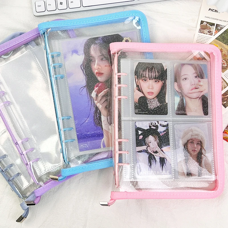 Glitter PVC Kpop Photocard Binder - A5 Loose Leaf Holder Glitter PVC Kpop Photocard Binder - A5 Loose Leaf Holder