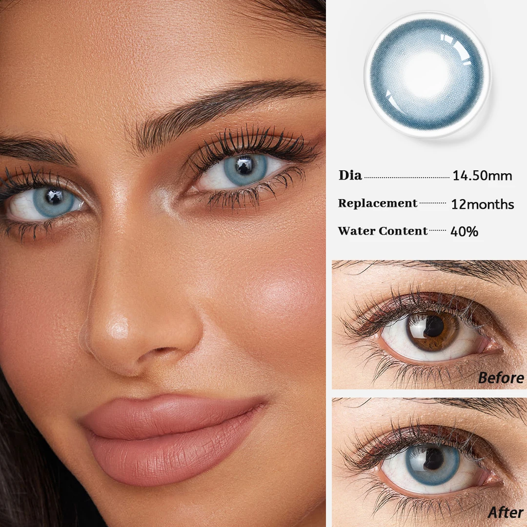 HOT ocean style wholesale colored contacts natural look China yearly batis eye contact lenses color contact lens