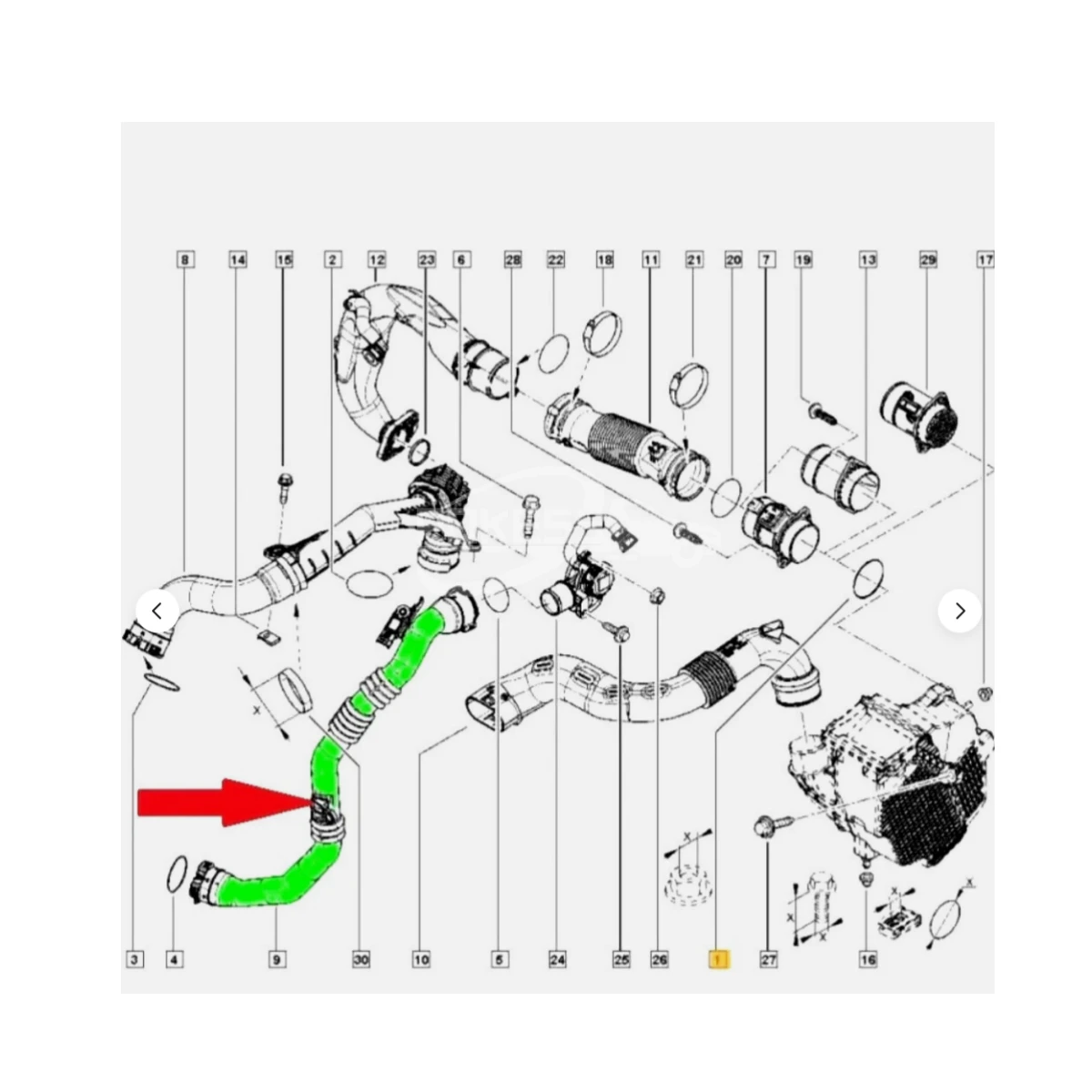 Turbocharger Hose 144609369R 144609116R Turbocharg — 3