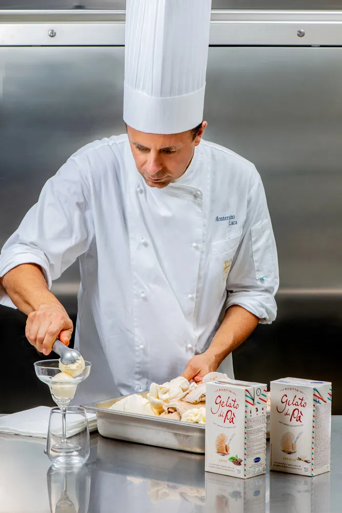 Высококачественное итальянское мороженое La Ricetta del gelato di Pa Mandarino Tetrabrick 1L для магазина HORECA