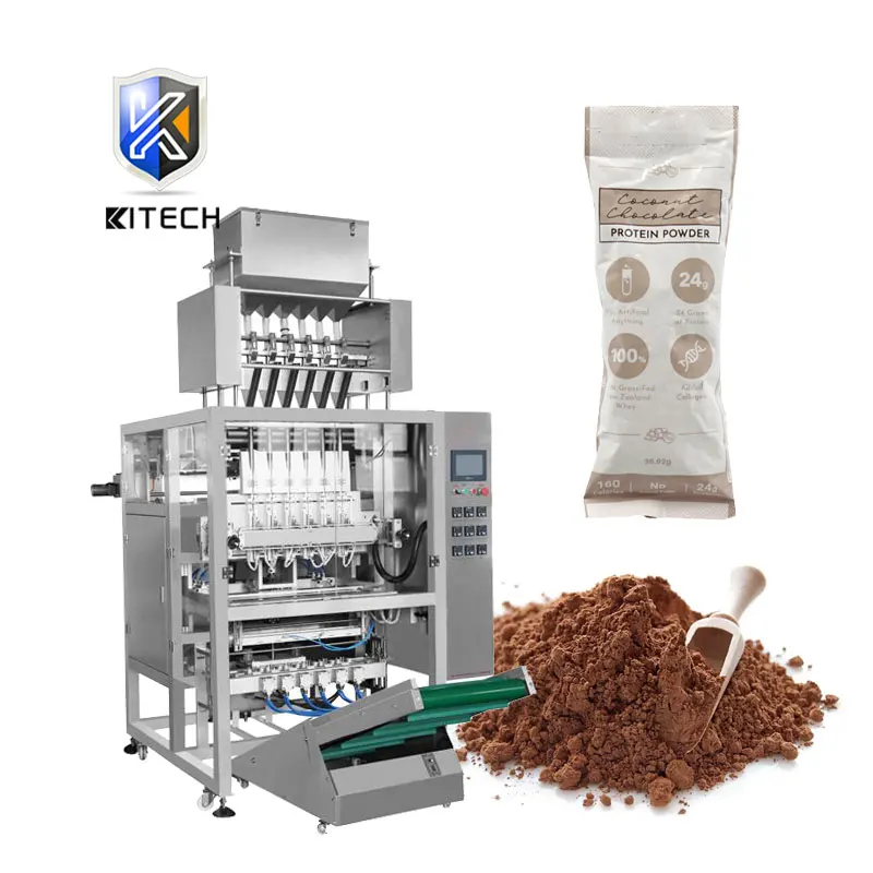 Automatic Multilane Sachet Fruit Drink Powder Packing Machine 10g Coffee Protein Powder Stick Pack Machine