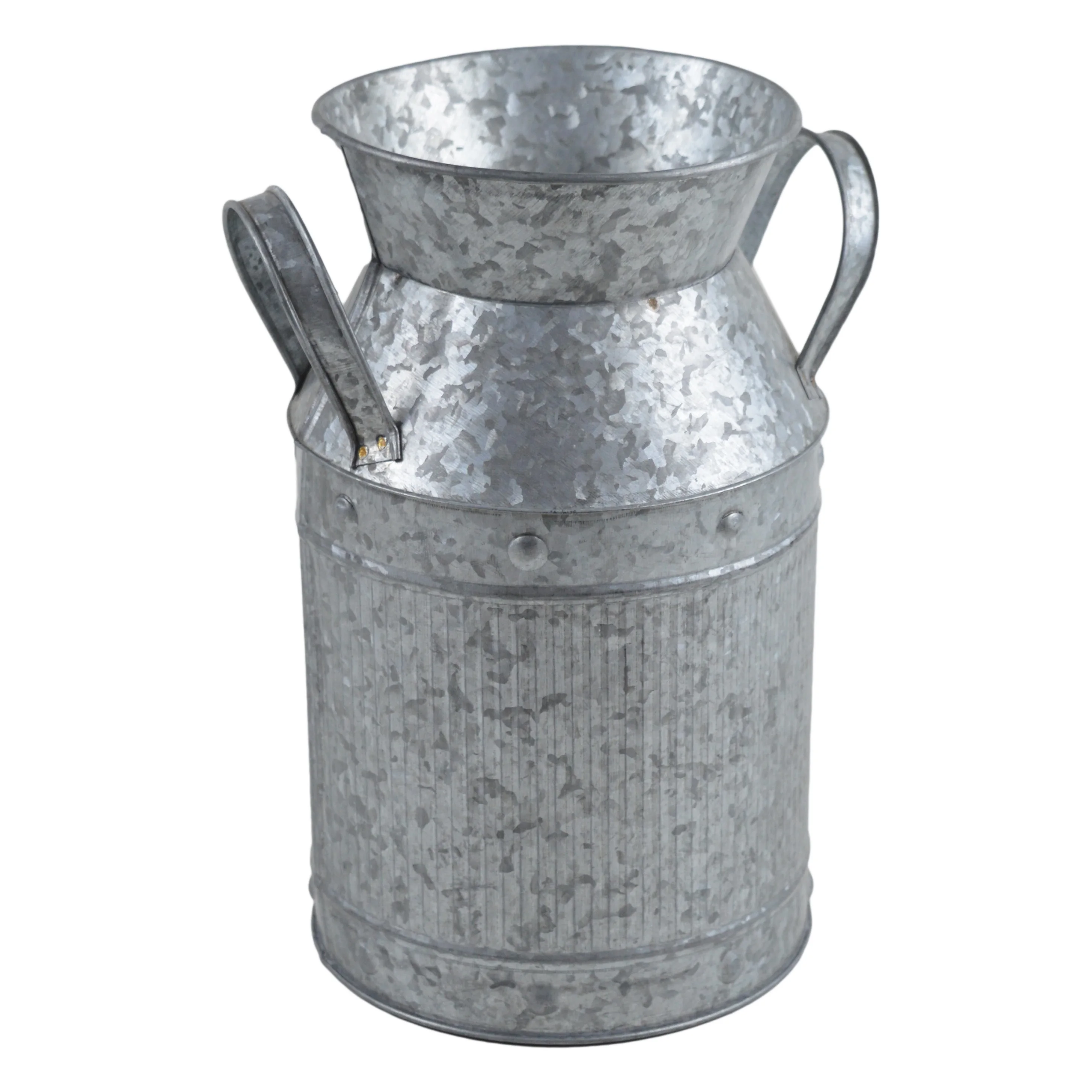 Unique Design Galvanized Milk Jug With Handles Plant Planter Pots And Basket For Home Flowers