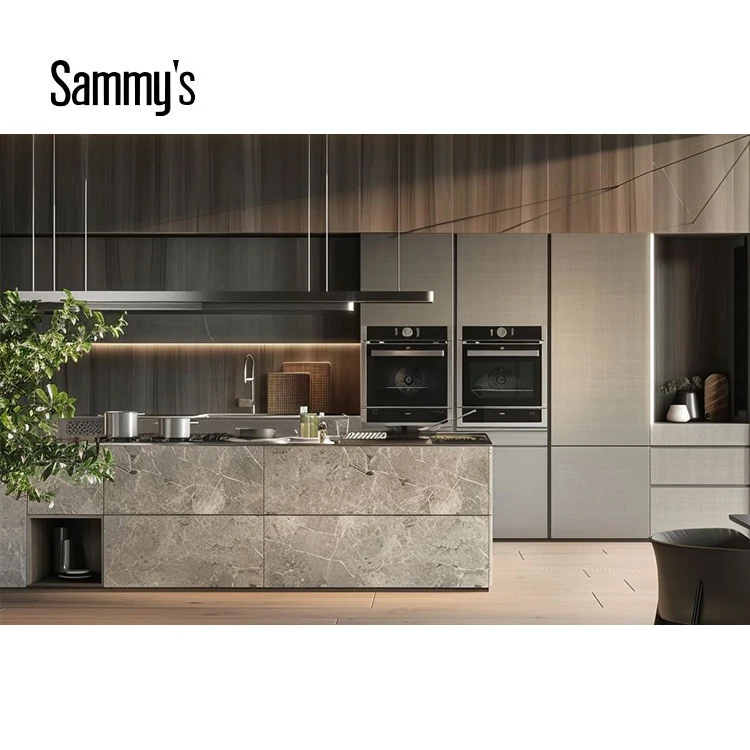 High Quality White Kitchen Cabinet Modern Kitchen Cabinets & Accessories Simple American Style Lacquer Kitchen Cabinet